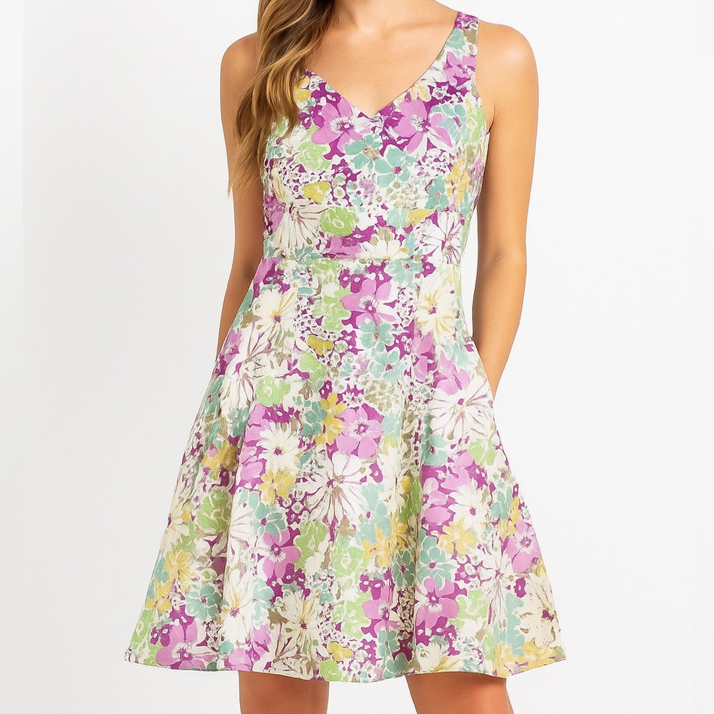 Cynthia Howie‎ Sz 8 Floral Spring Dress